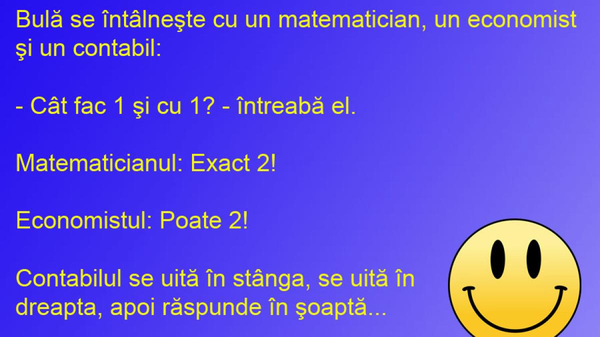 BANCUL ZILEI: 1 + 1 = Bulă