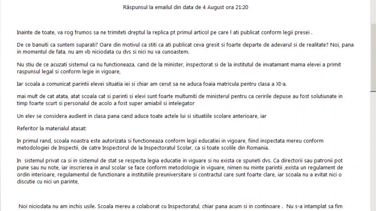 eleva eminenta premiata cu excluderea de la bacalaureat