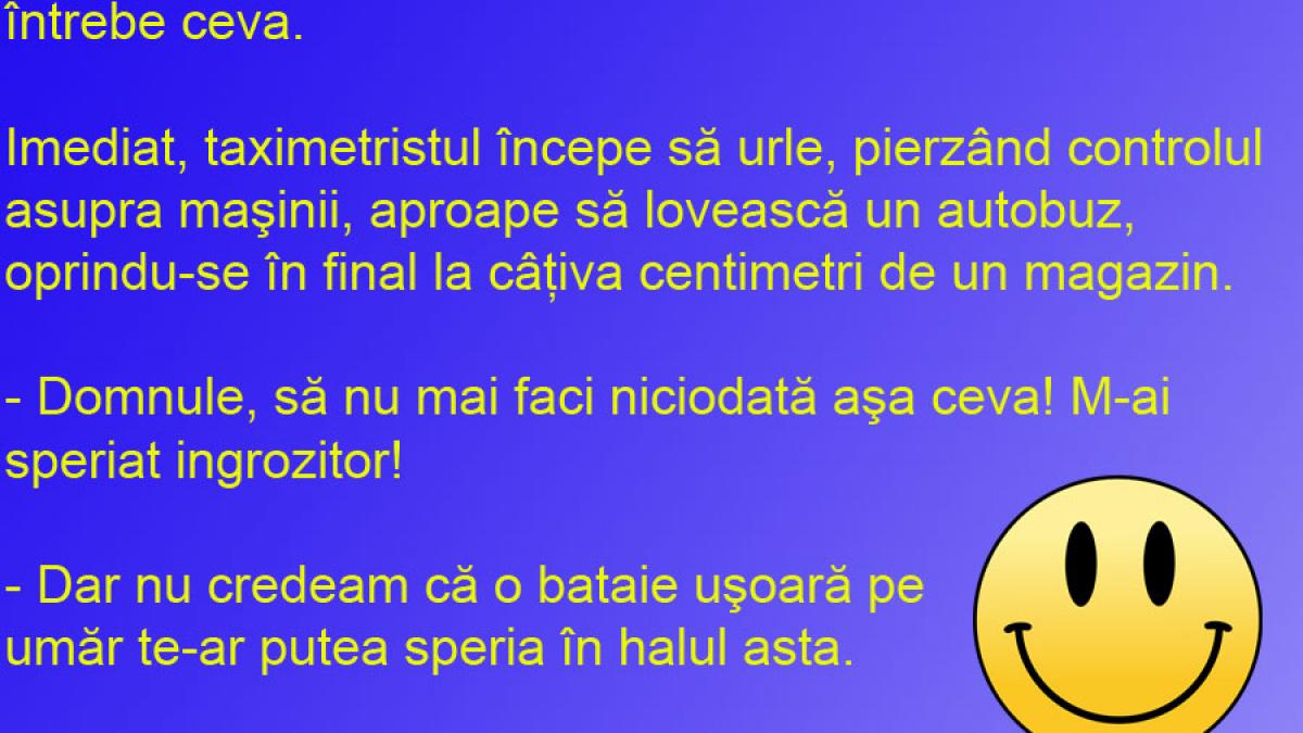 BANCUL ZILEI: Ultimul taxi din viaţa lui