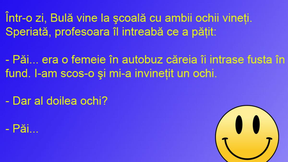 BANCUL ZILEI: Bulă şi facerea de bine... 