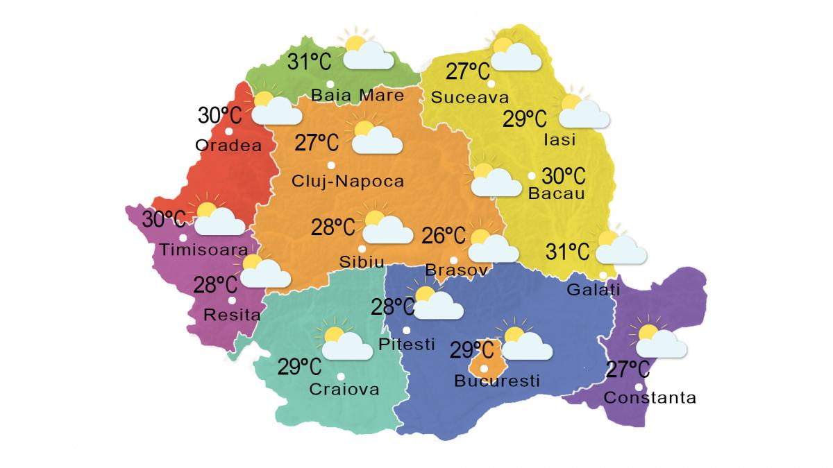 PROGNOZA METEO - Cum va fi vremea pe 12, 13 şi 14 septembrie 2016