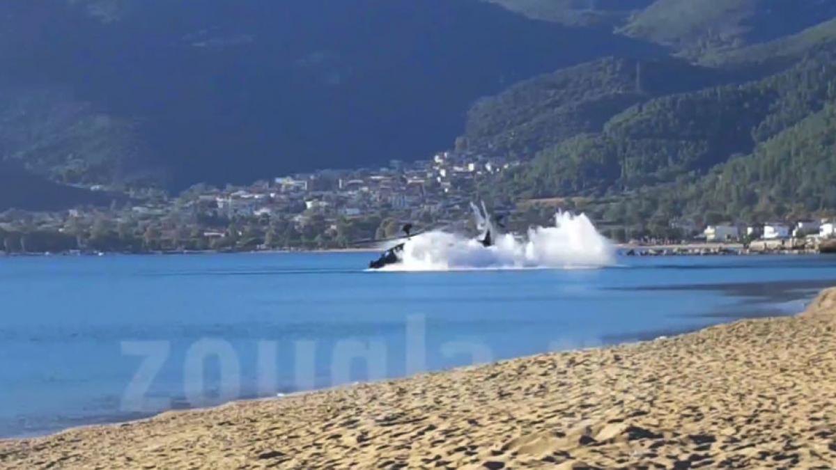 video accident aviatic in timpul exercitiilor militare din grecia