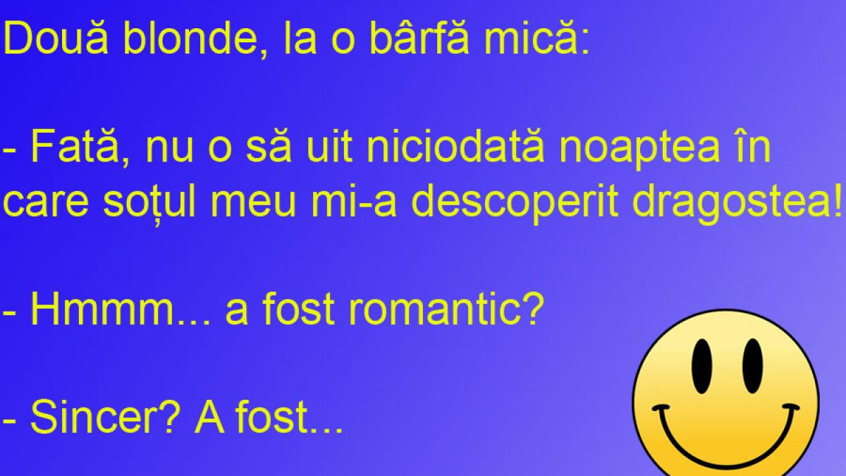 BANCUL ZILEI: Blonda care iubeşte, nu se mai opreşte!