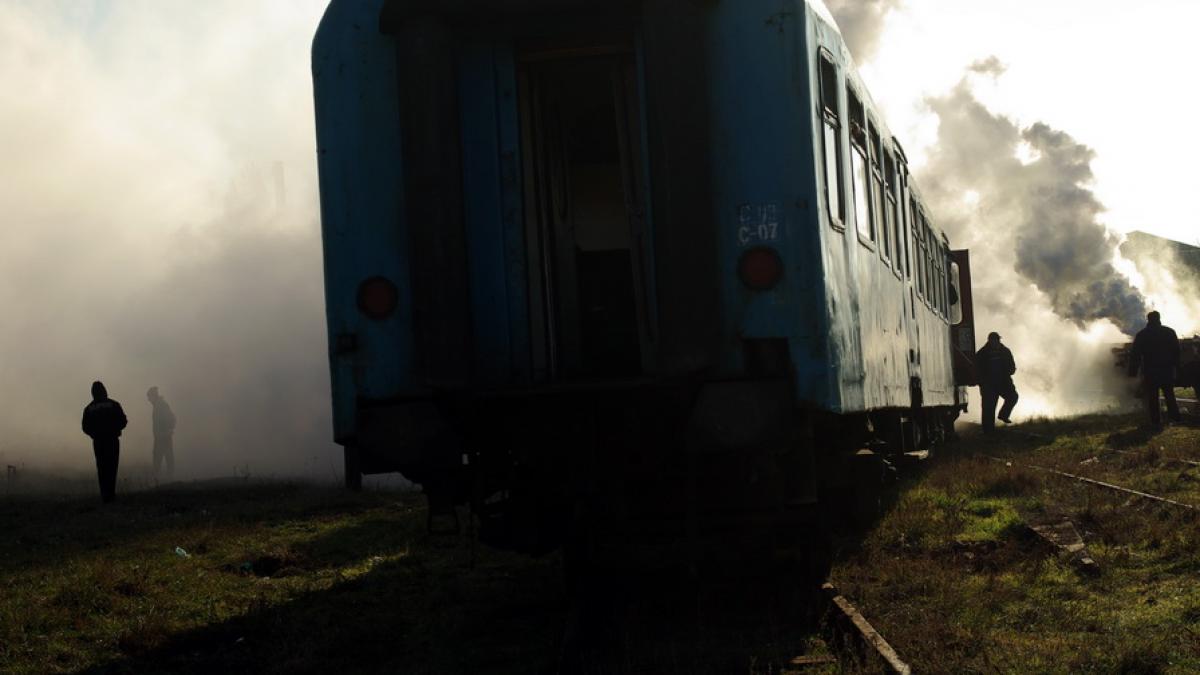 Accident feroviar la Jucu, un TIR a fost lovit de tren