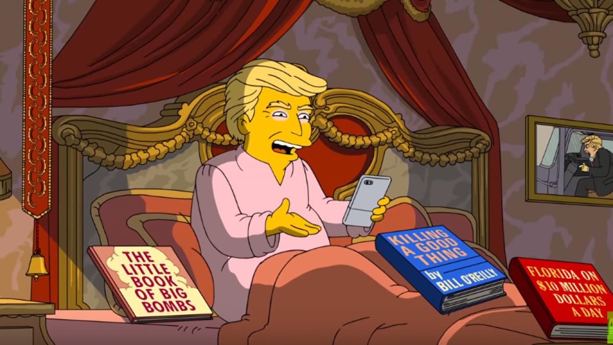 un promo pentru the simpsons in care trump este facut de ras a devenit viral pe internet