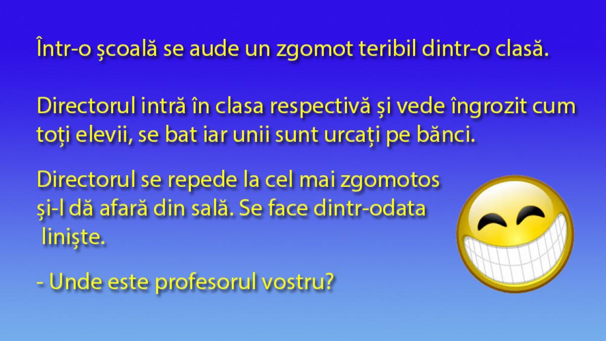 Bancul Zilei - Profesorul invizibil