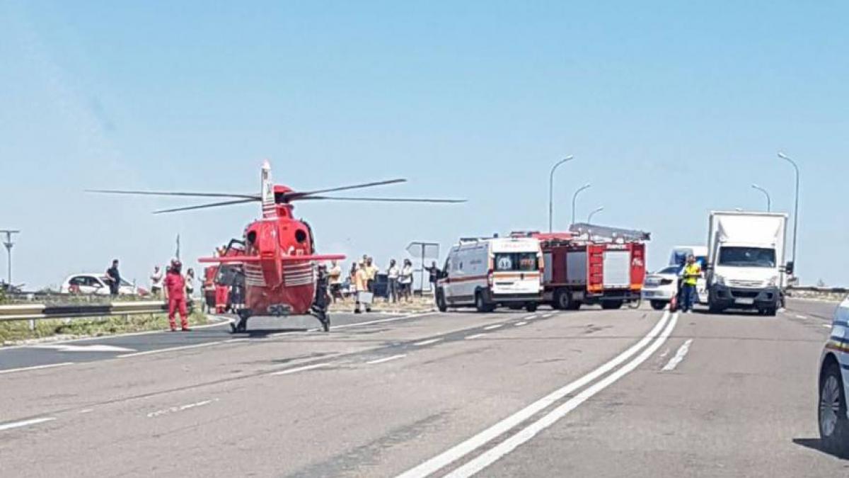 Carambol pe Litoral, în apropierea podului dintre Olimp și Mangalia