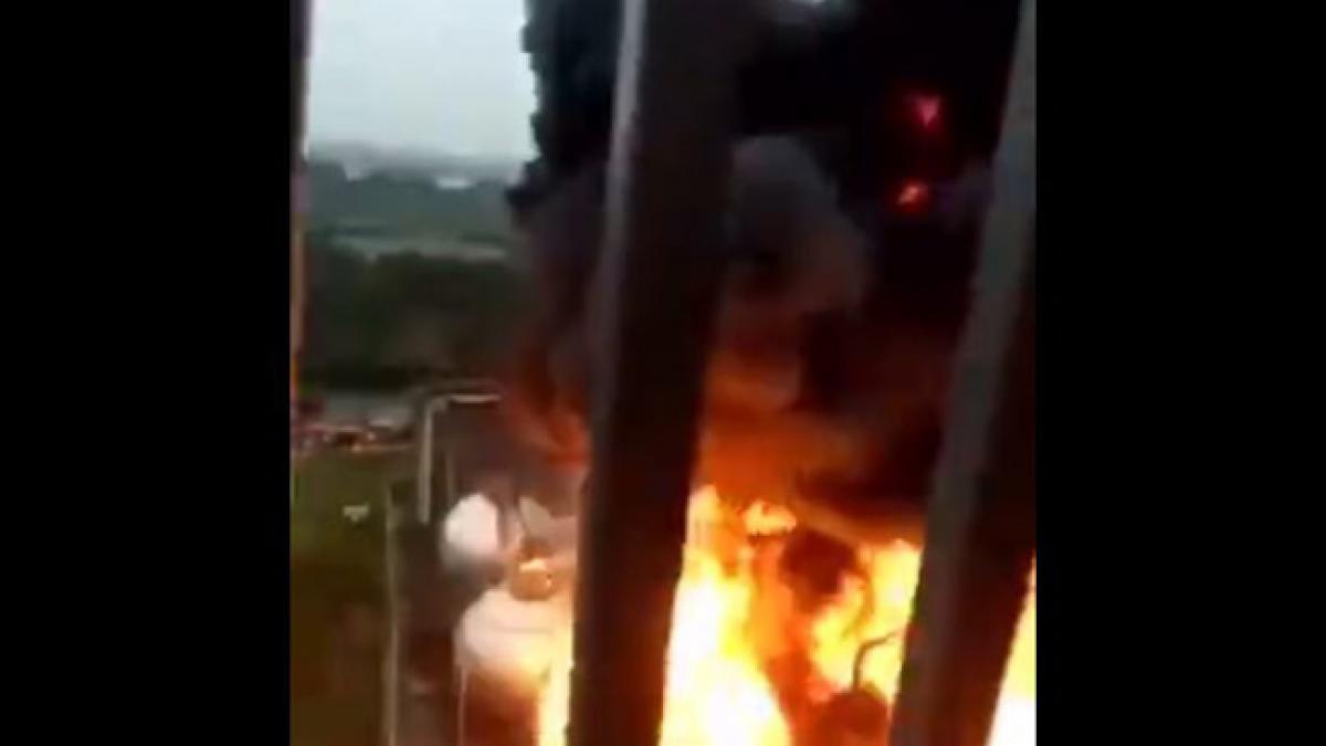 video incendiu urias la una dintre cele mai mari rafinarii de petrol din china