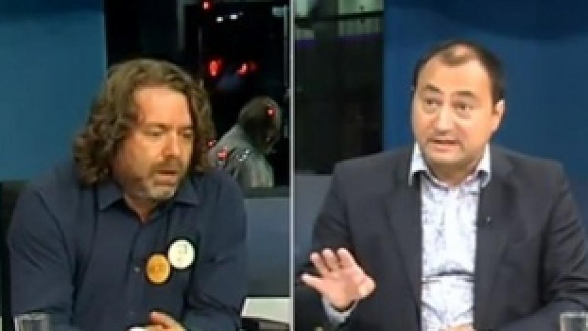 scandal pe platoul tv senatorul mihai gotiu a fost batut de mirel palada in studio