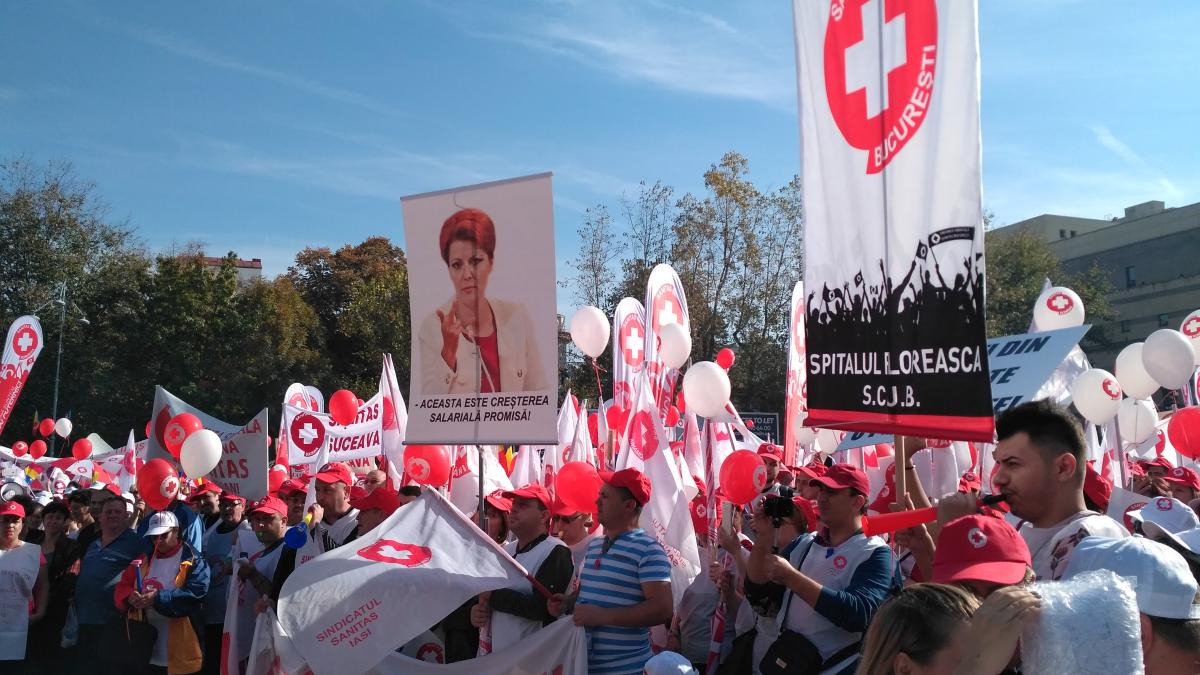 Protest al Federației SANITAS. De ce sunt nemulțumiți sindicaliștii