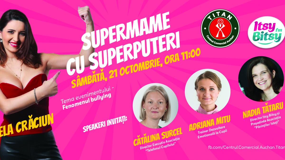 Ela Crăciun susține campania “Grădinițe fără bullying” într-un nou eveniment pentru  Super mame cu Super puteri