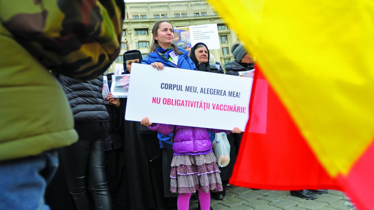Lanţ uman împotriva vaccinării obligatorii