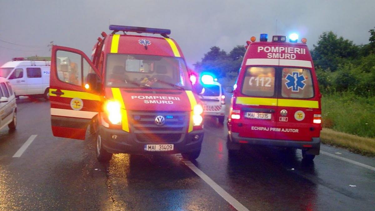 Accident cu 5 răniți, între care și un copil, la Dumbrăveni
