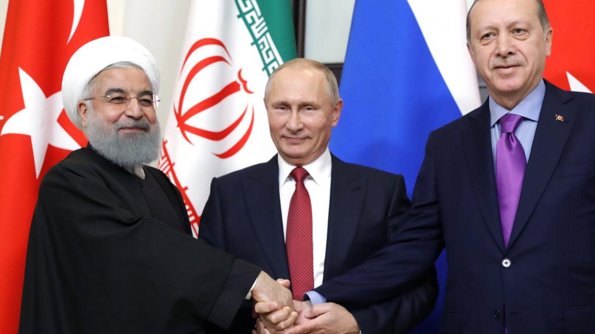 Discuții între Vladimir Putin, Tayyip Erdogan și Hassan Rouhani pe tema siriană