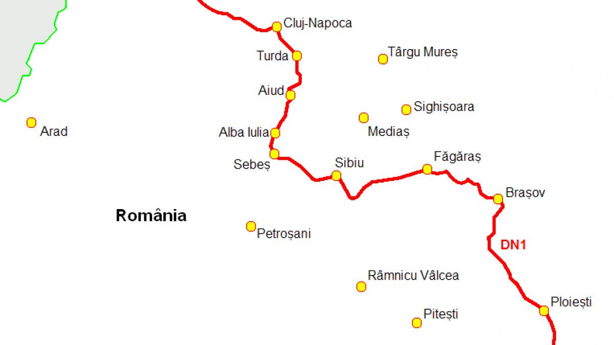 Trafic aglomerat pe DN1; se circulă în coloană cu 20 km/h