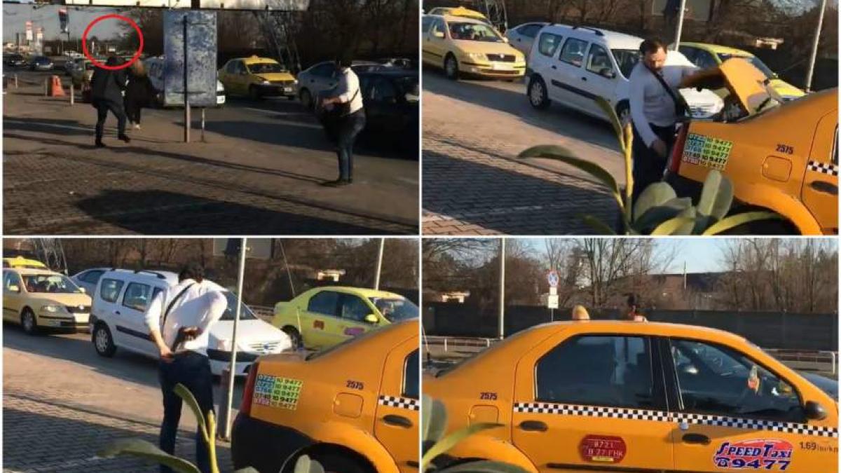 Spaimă la Otopeni! Un taximetrist a scos pistolul la clienţi, după ce i-a lovit în cap cu o sticlă
