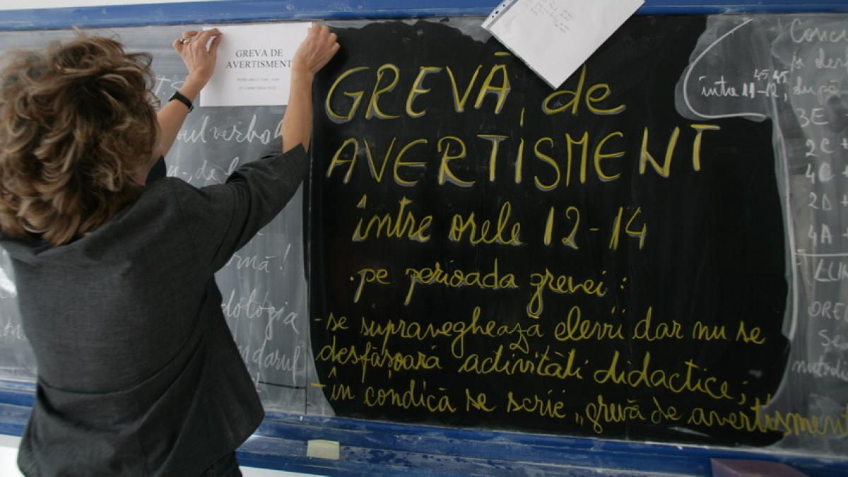 Cadrele didactice intră în grevă de avertisment