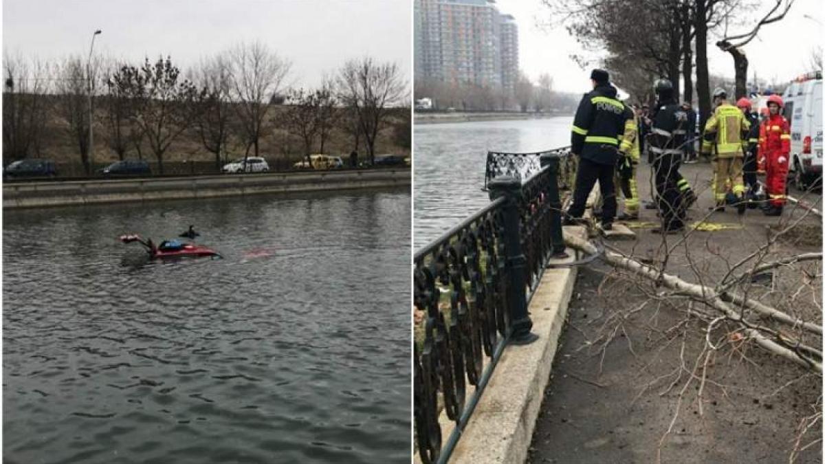 Situaţie teribilă în Capitală! Un tânăr a plonjat cu maşina în Dâmboviţa, între Vitan Bârzeşti şi Mihai Bravu