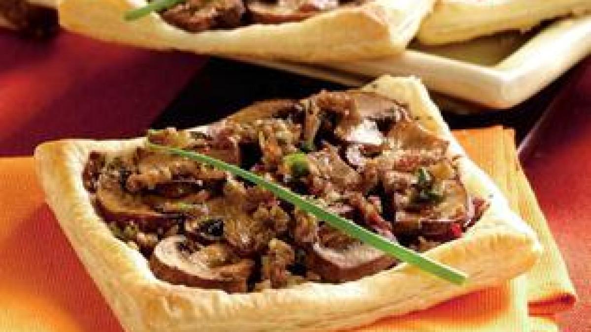 Rețeta zilei: Mini tarte cu ciuperci de post