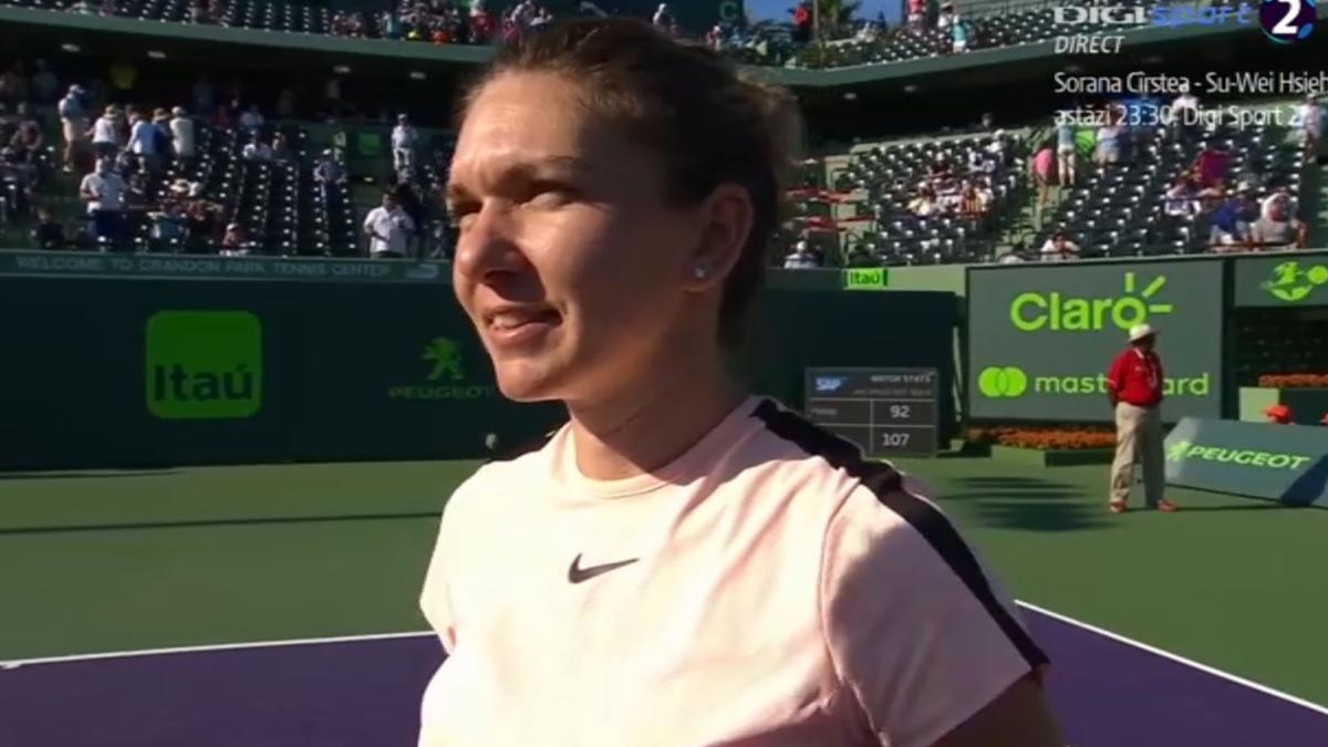 Declarația Simonei Halep după victoria din turul al doilea: „Un meci nebun, nu știam de unde vine mingea”