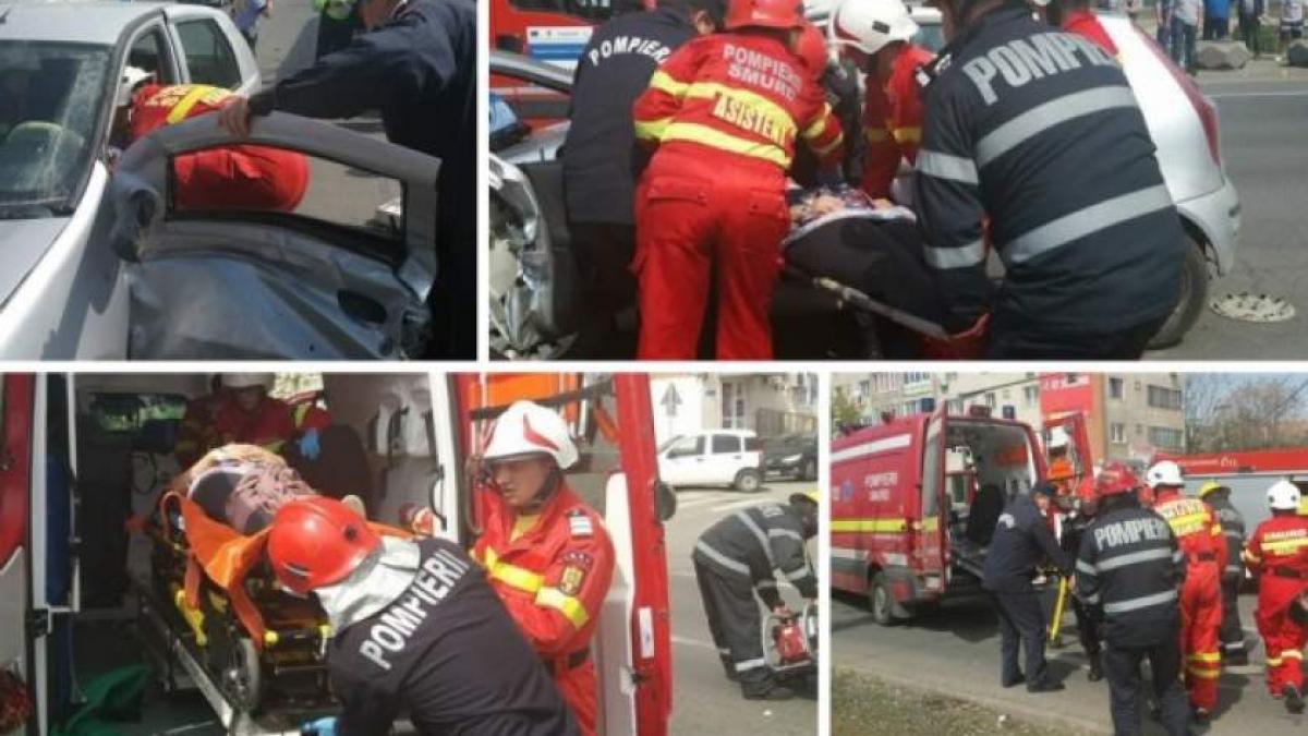 Accident teribil la Arad! O şoferiţă gravidă nu a dat prioritate la tramvai 