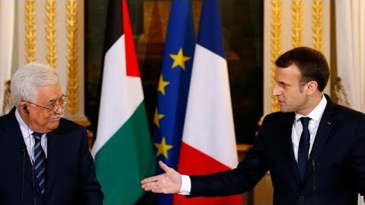 Emmanuel Macron a discutat cu Mahmoud Abbas înaintea vizitei sale la Washington 