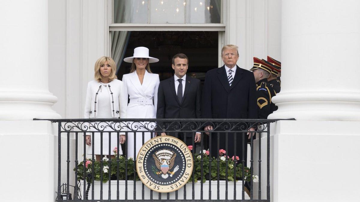 VIDEO - Momente bizare între Donald Trump și Emmanuel Macron