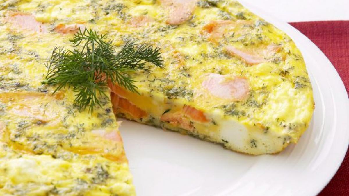 Reţeta zilei: Frittata cu somon