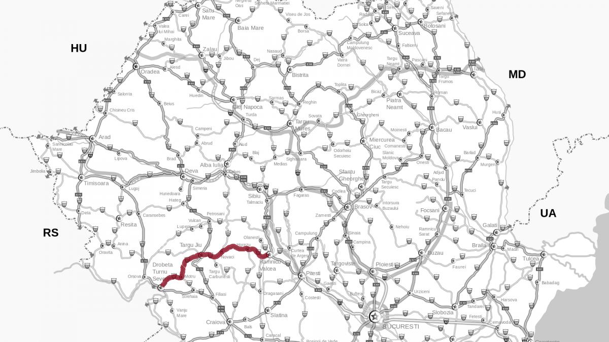Circulația rutieră pe DN 67 - îngreunată la Băbătești din cauza lucrărilor de reparații
