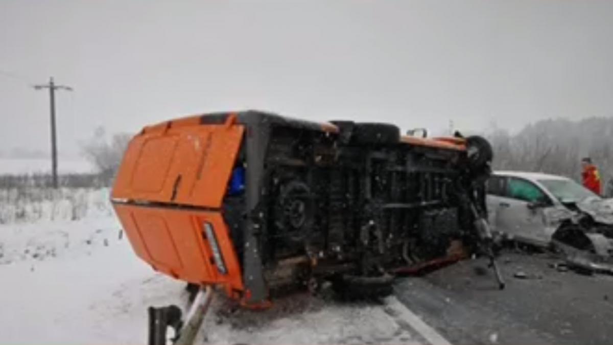 PLAN ROȘU Accident cu 16 victime, în Sibiu 