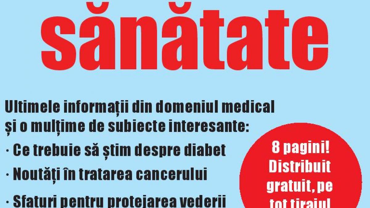 Nu rata joi Jurnalul de sănătate!