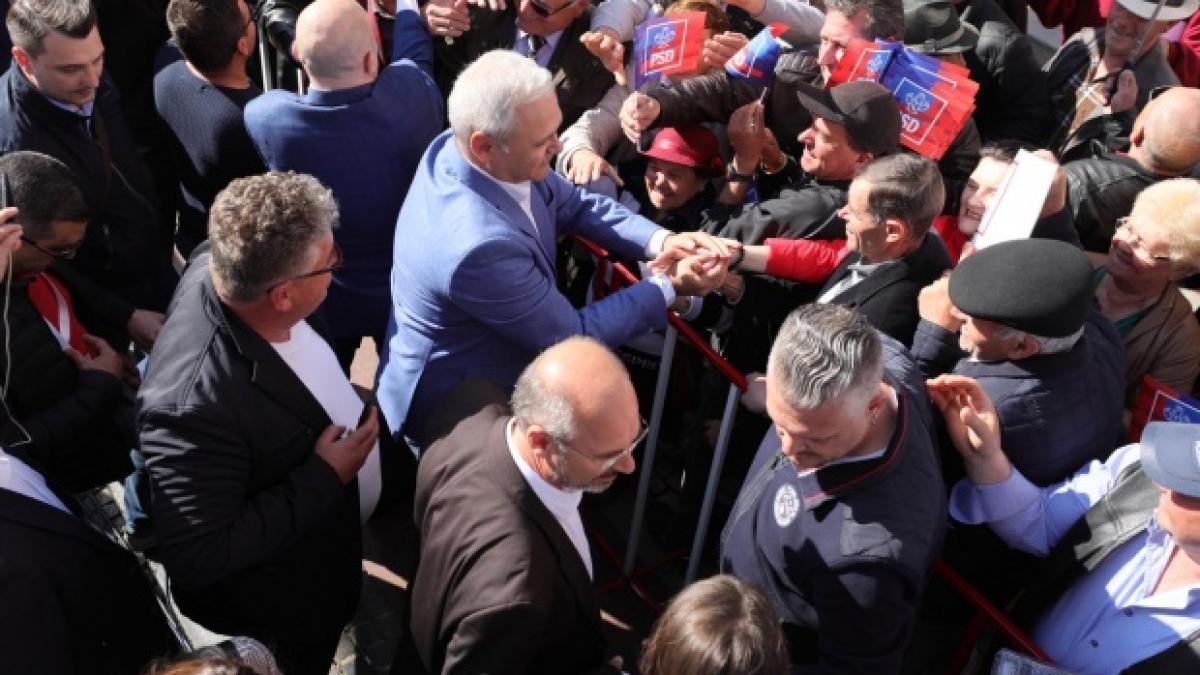 Mitingul PSD de la Galați. Dragnea: „Noi suntem români, europeni în toată țara”