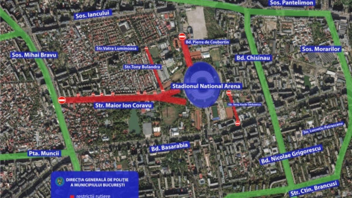 FCSB - Dinamo. Peste 170 de poliţişti asigură ordinea la meci; au fost impuse restricţii de circulaţie 