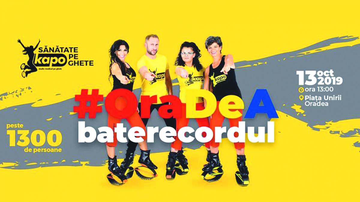 Orădenii vor să intre în Cartea Recordurilor săltând pe ghete
