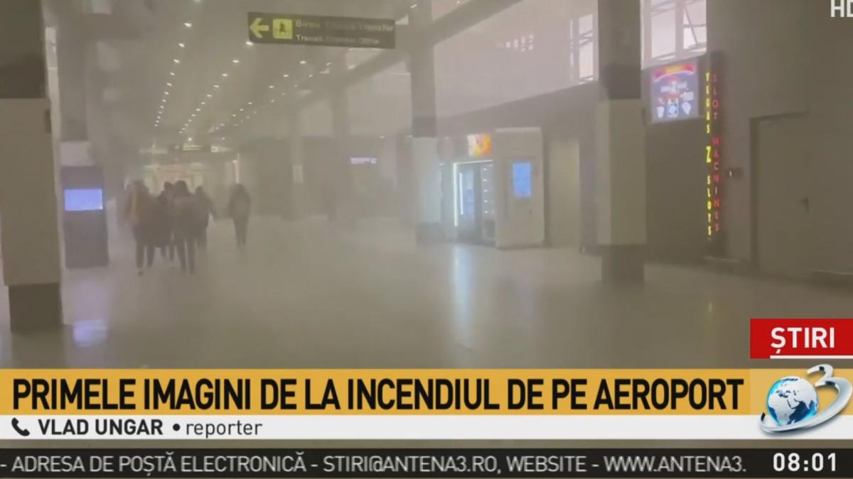 Incendiu în terminalul de plecări de la Aeroportul Otopeni. Sute de pasageri au fost evacuați