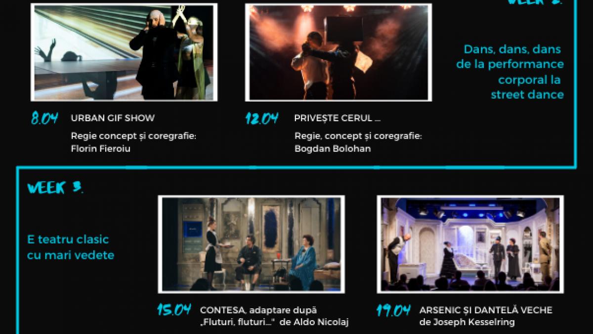 Cele mai recente spectacole contemporane și clasice din stagiunea Teatrelli sunt acum disponibile online gratuit 