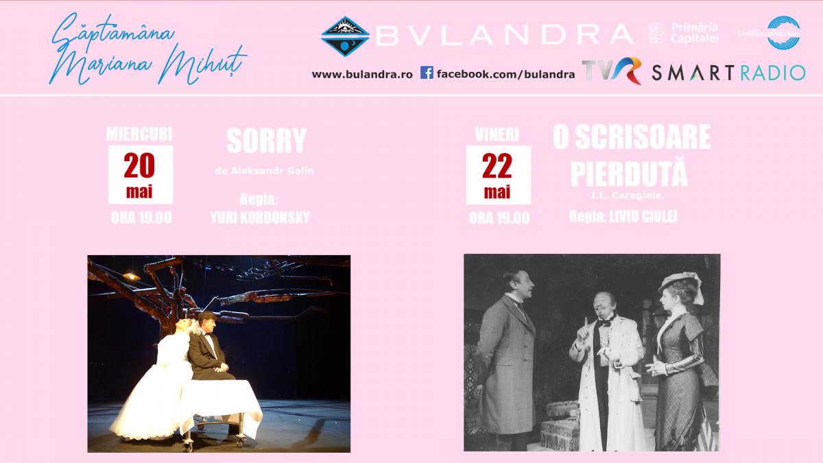 Săptămâna Mariana Mihuț la Teatrul „Bulandra”!