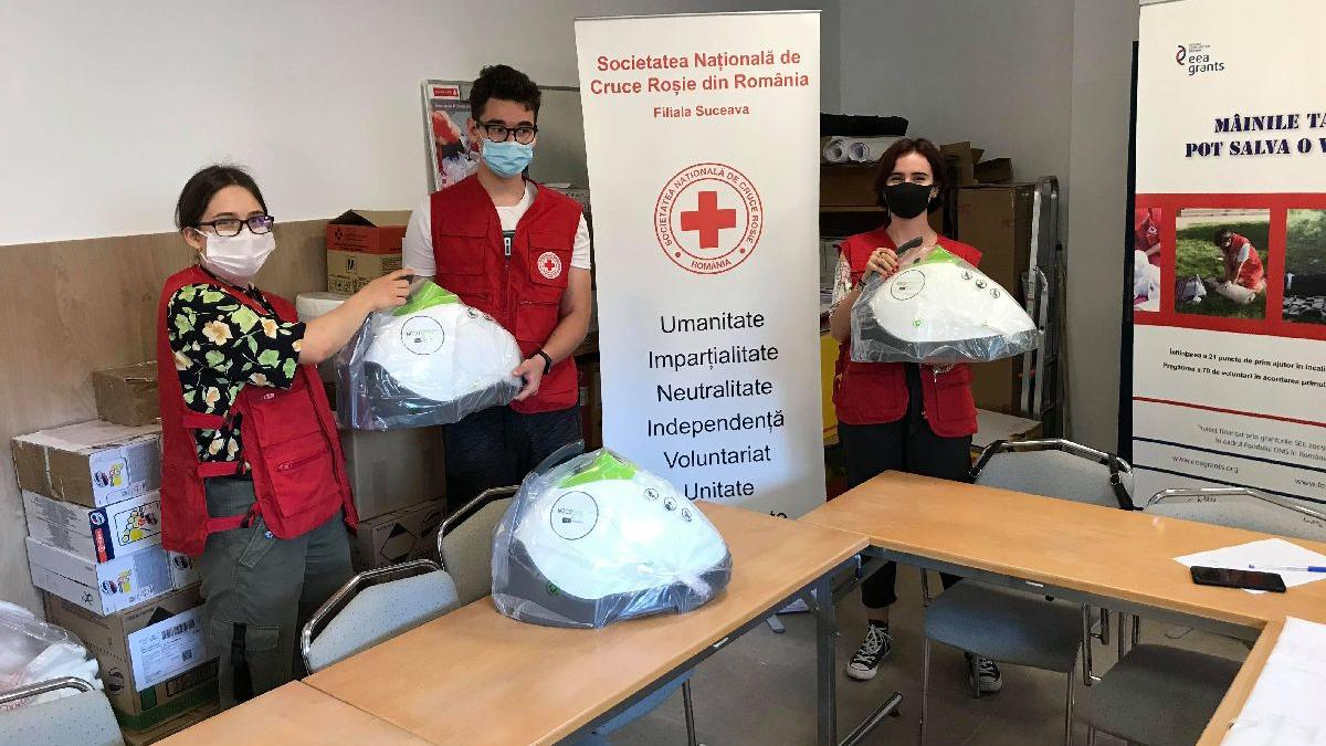 Încă trei nebulizatoare donate de Crucea Roșie Suceava cptre Serviciul de Ambulanță Județean Suceava