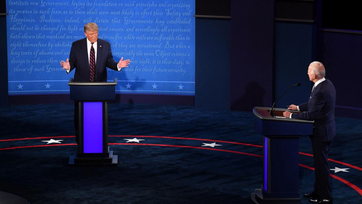 prima dezbatere dintre donald trump si joe biden caracterizata de haos