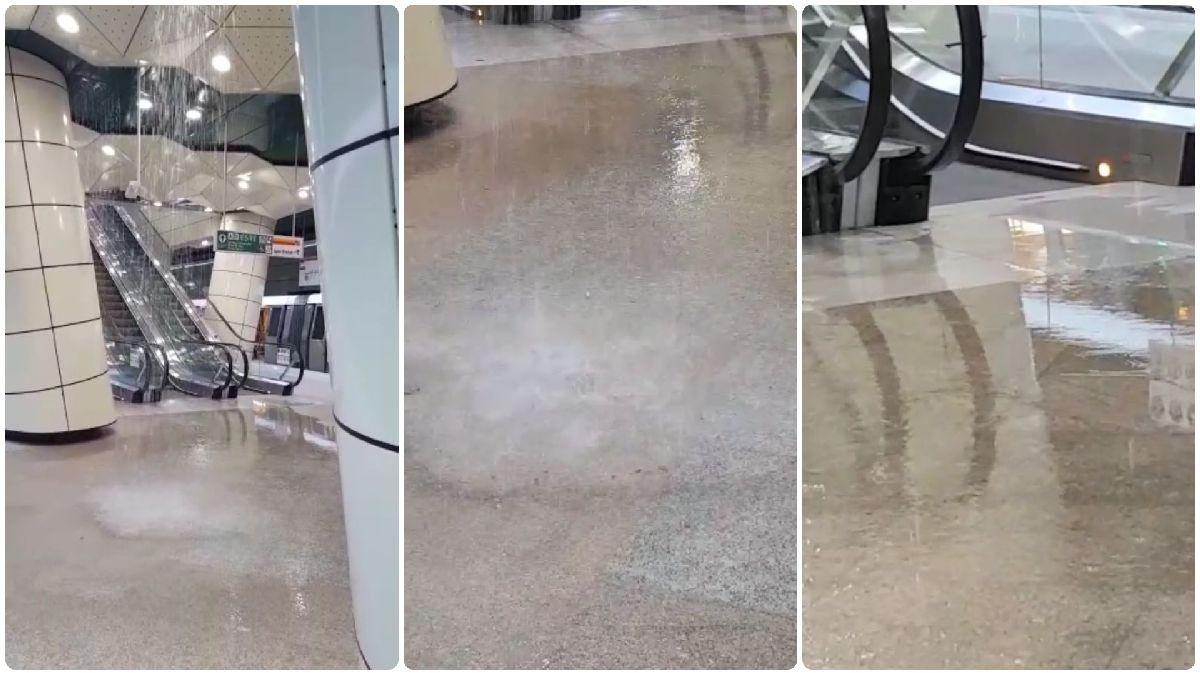 VIDEO. „Ploaie” pe magistrala 5. Ce înțelege Metrorex prin “ușoare acumulări de apă”