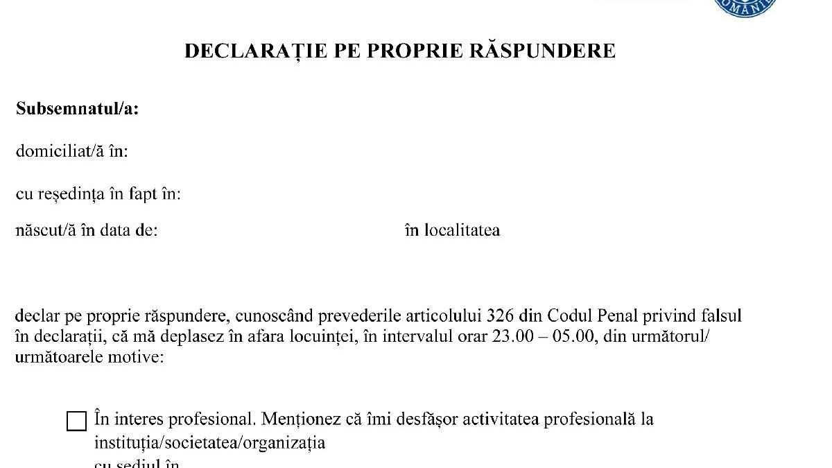 Noua declarație pe propria răspundere. Cum se poate completa online de pe telefon