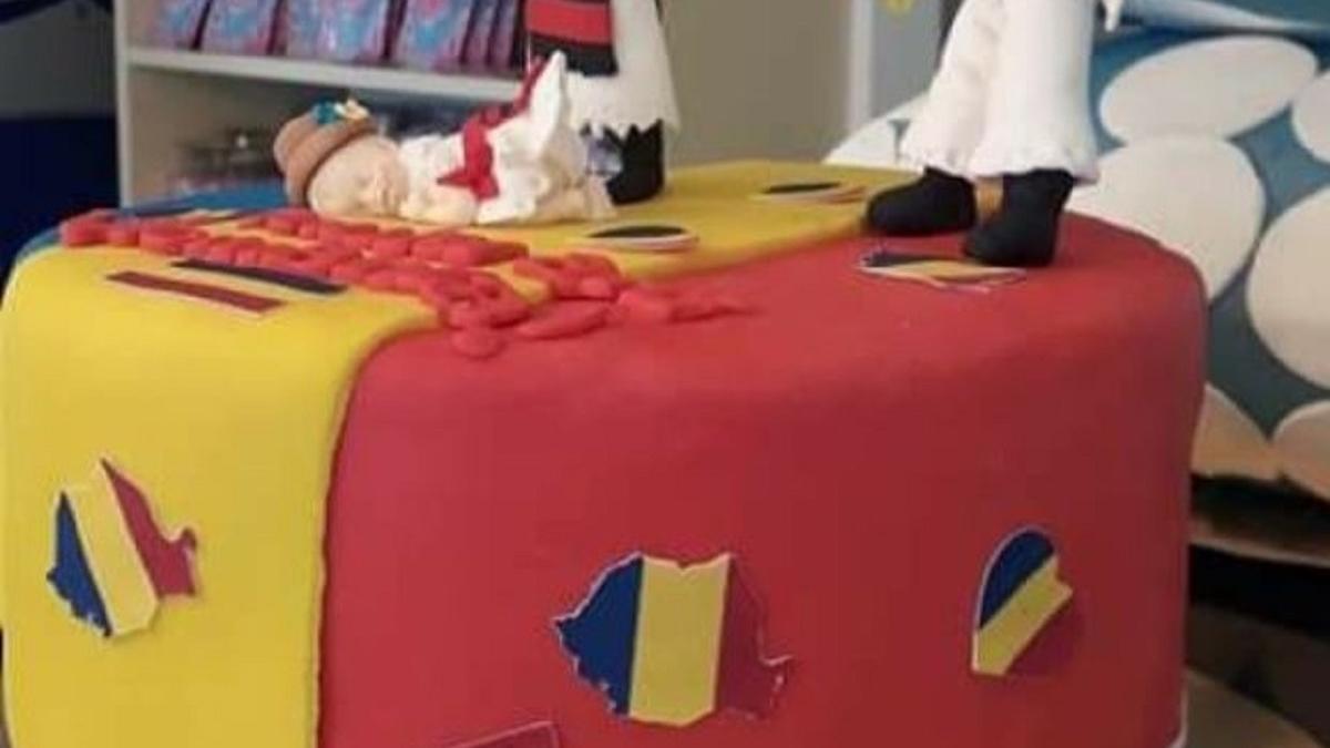 România din turtă dulce, cu tricolor