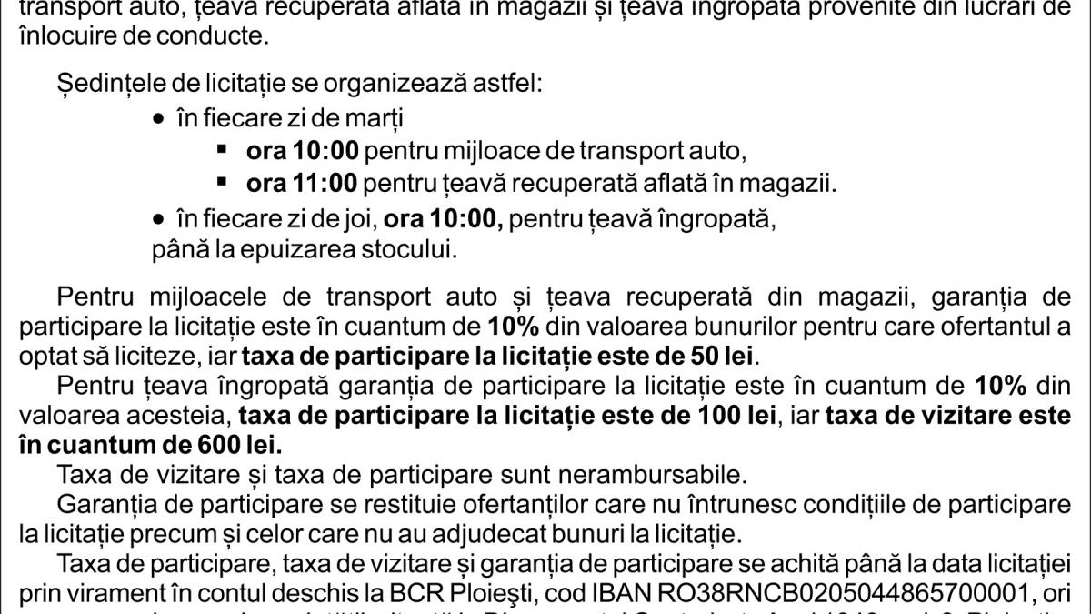 Anunț ziar