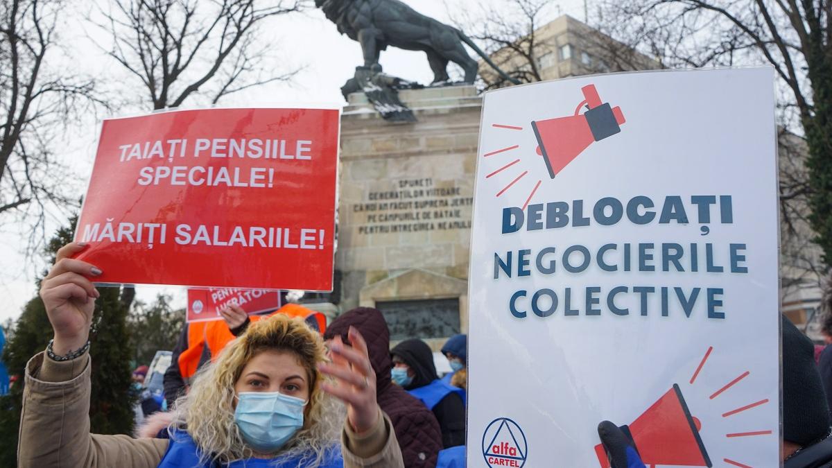 Protest la Cotroceni