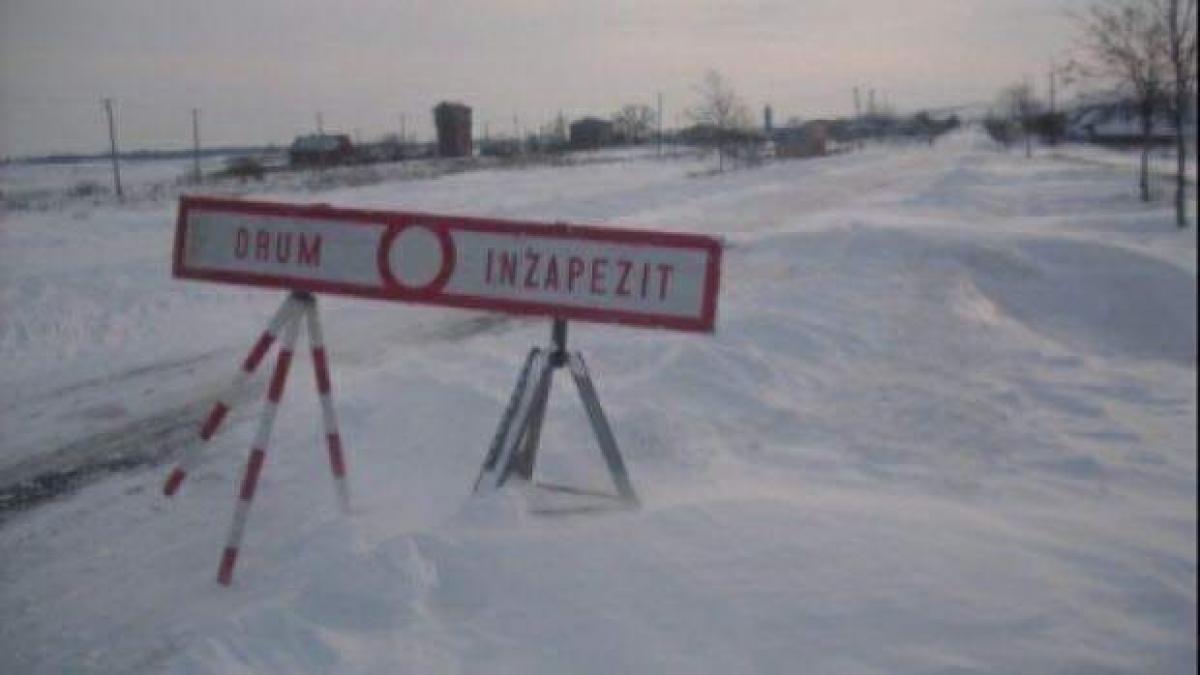Circulație rutieră BLOCATĂ pe un drum național din Botoșani din cauza viscolului