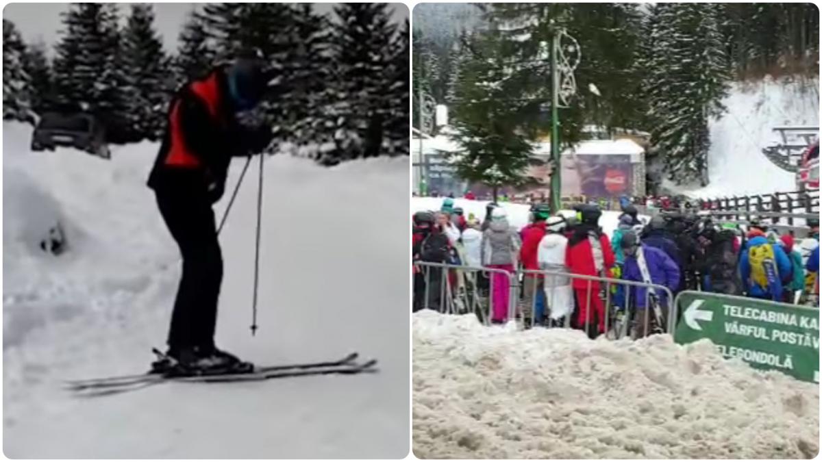 Poiana Brașov: Coadă de o oră la telegondolă, la -20 de grade