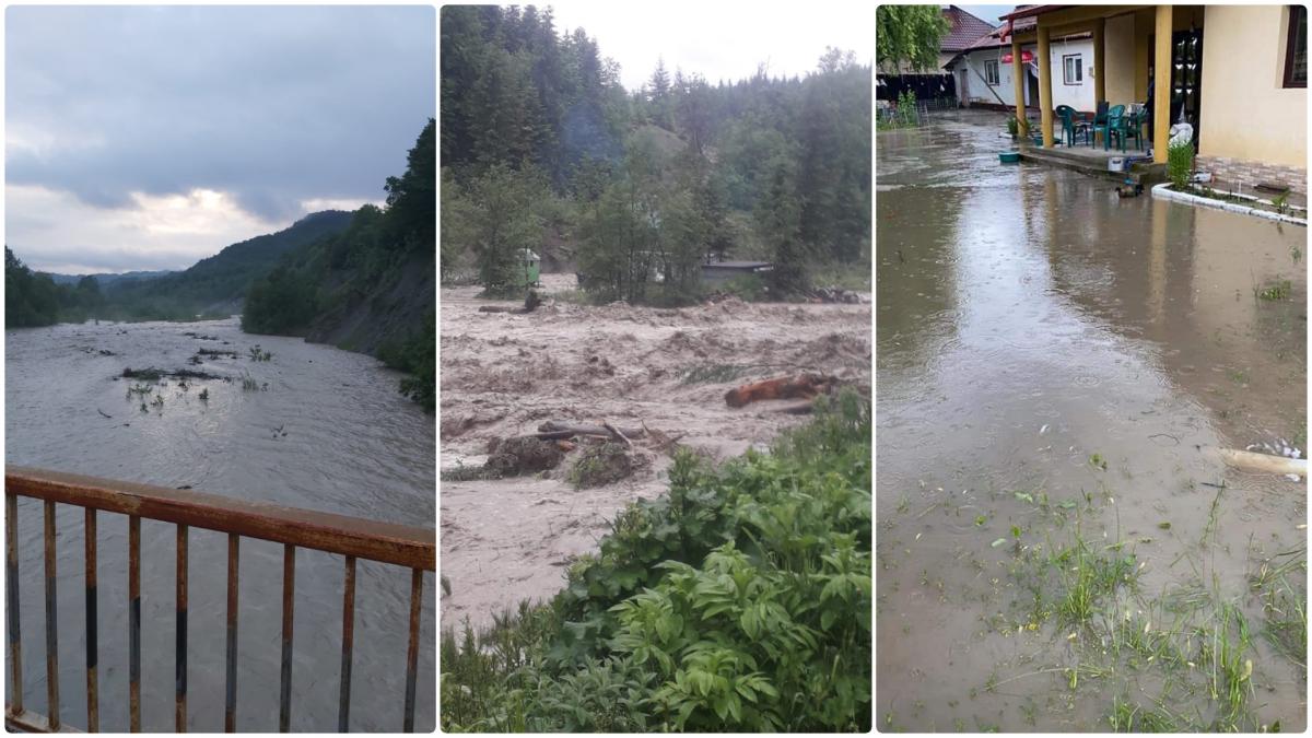 Ploile torenţiale din ultimele 24 de ore au provocat probleme în 18 județe. Inundații puternice în zeci de localități. Două persoane au fost luate de apă
