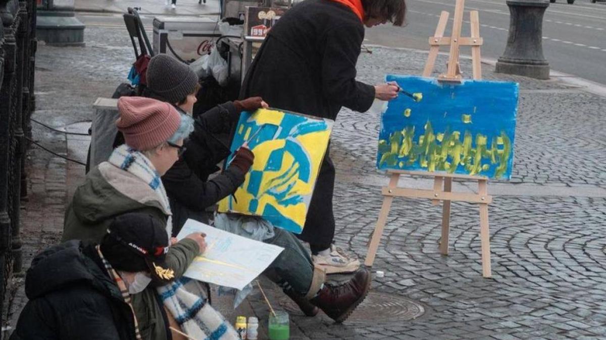 Protest în culori, la Sankt Petersburg