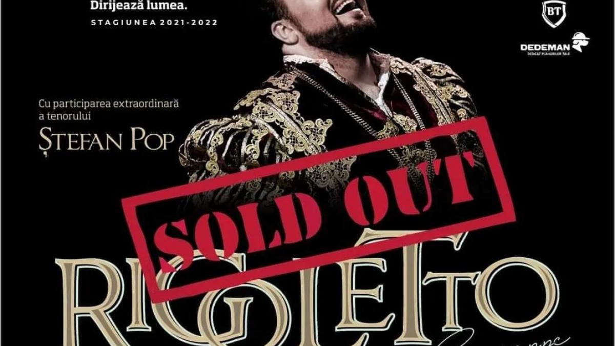 Aplauze și ovații pentru tenorul Ștefan Pop, în rolul Ducelui di Mantova, la Opera Națională din Iași