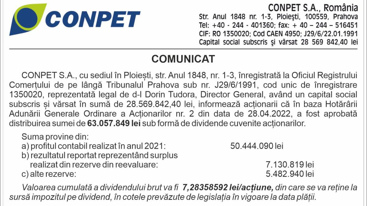 Anunț ziar